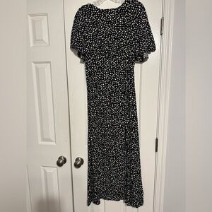 Topshop Black and White Polka Dot Dress